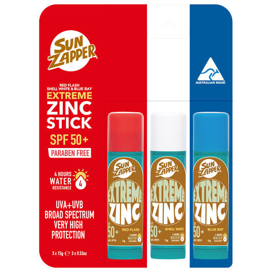 Extreme Zinc Stick SPF50+ Triple pack Rouge/Blanc/Bleu