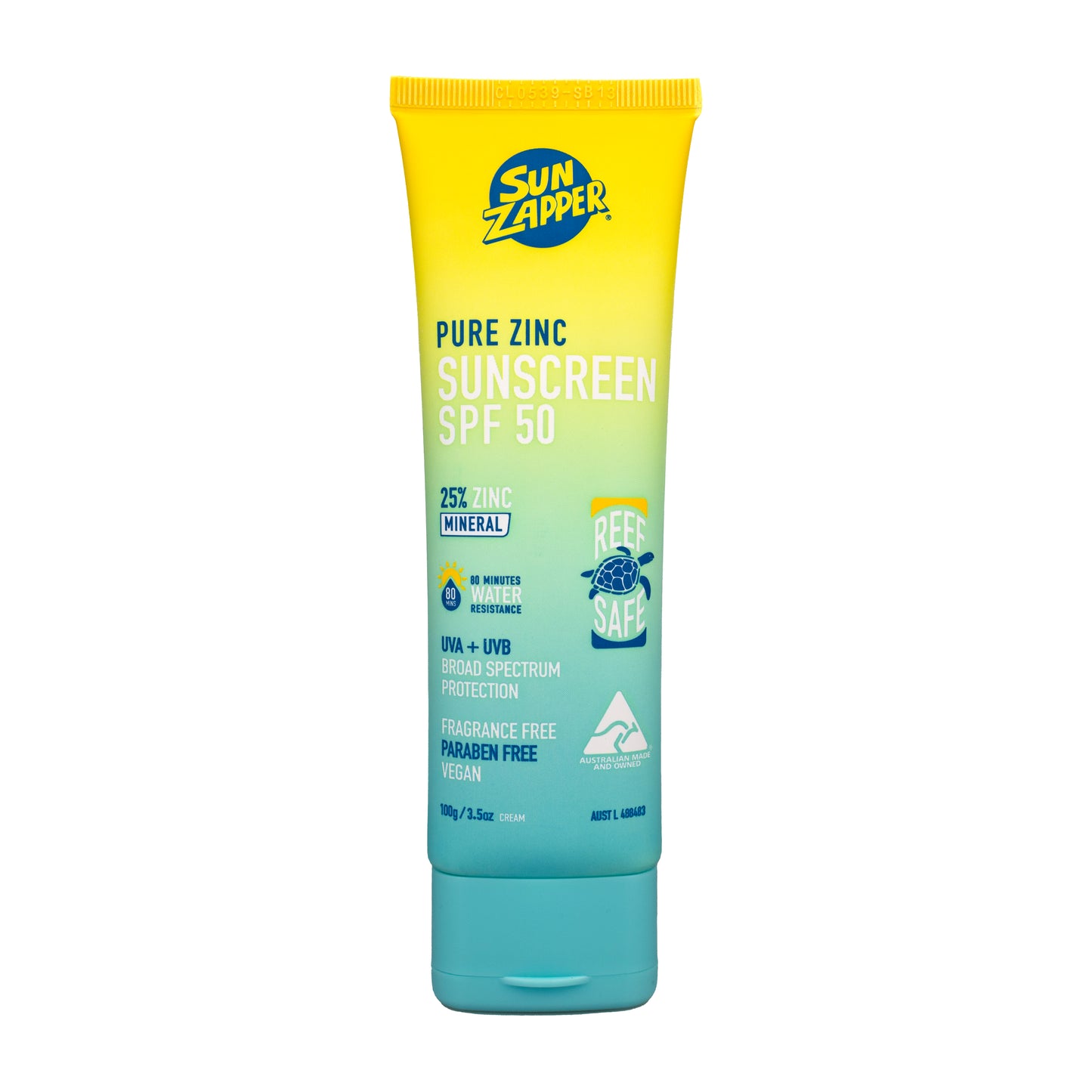 Pure Zinc zonnecrème SPF50 100g (pomp of tube)
