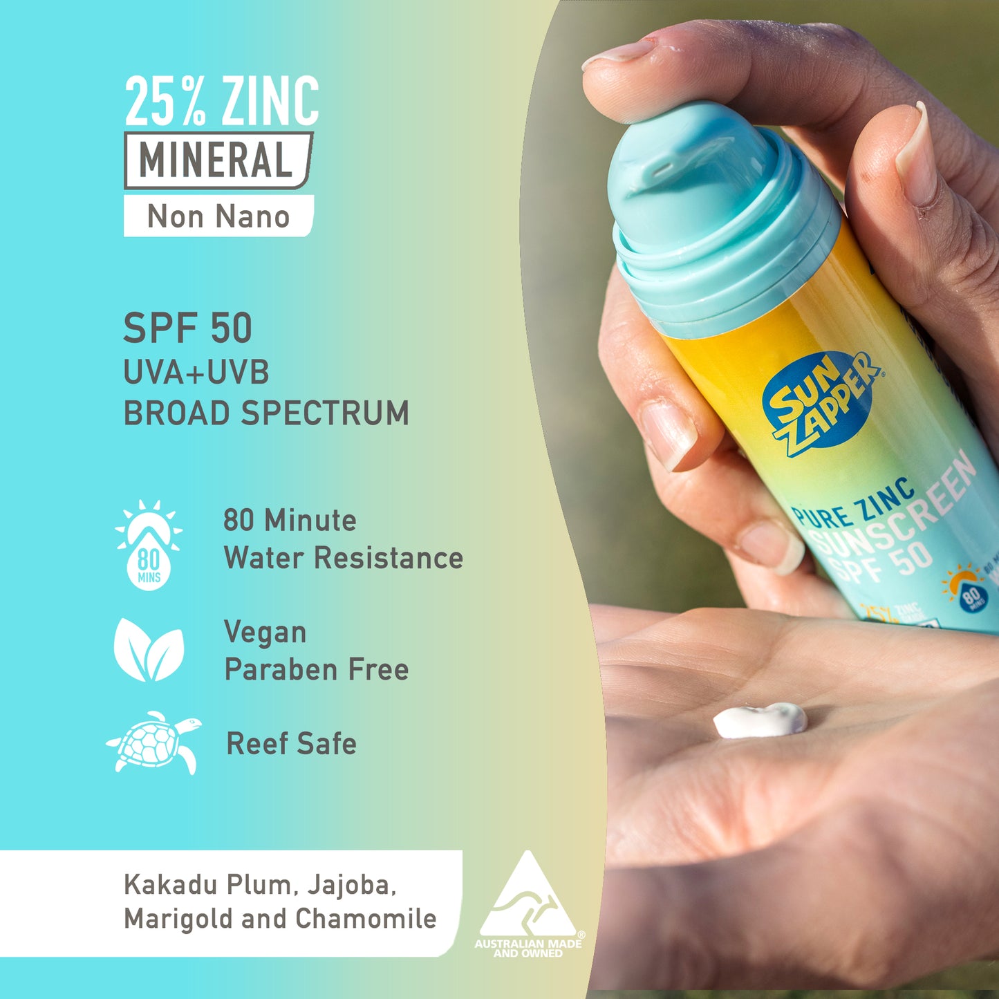 Pure Zinc crème solaire SPF 50 Air Pump 100g