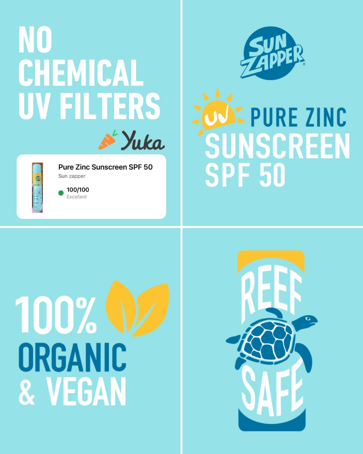 Pure Zinc crème solaire SPF 50 Air Pump 100g
